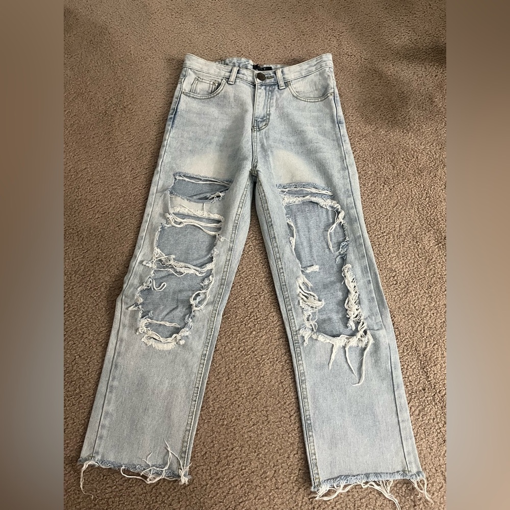Distressed Denim Pants